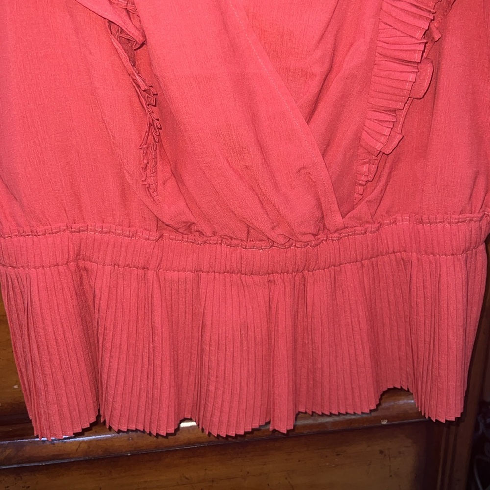 Express orange Ruffle Sleeveless Top - Picture 4 of 5
